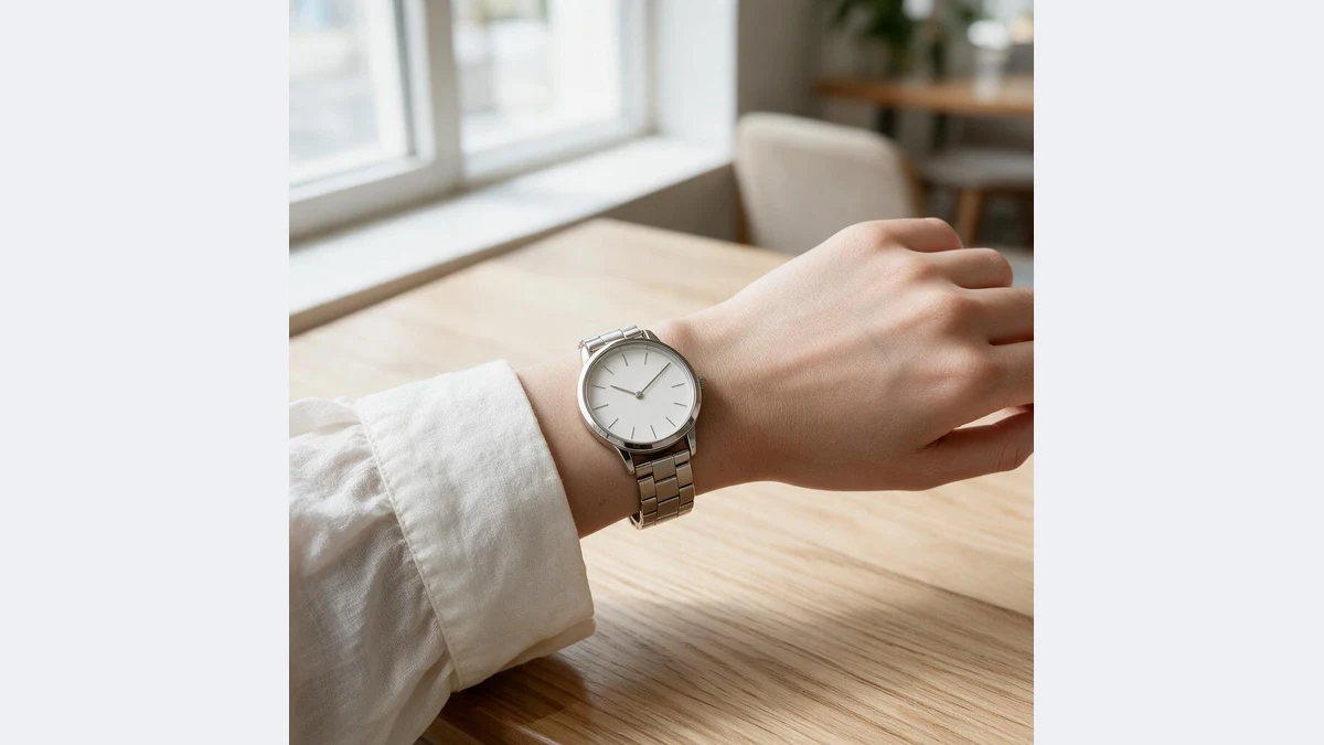 Real proportion: watch on wrist